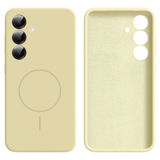 A-One Brand - Galaxy S25 Plus Mobilskal MagSafe Silikon Soft Skin - Ljusgul