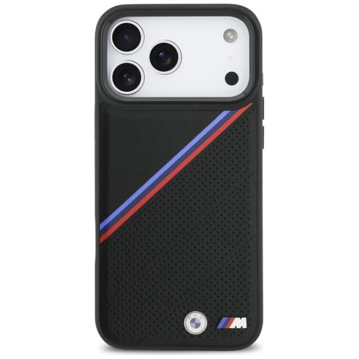 BMW - BMW iPhone 17 Pro Max Mobilskal MagSafe M Tricolor Metal Logo - Svart