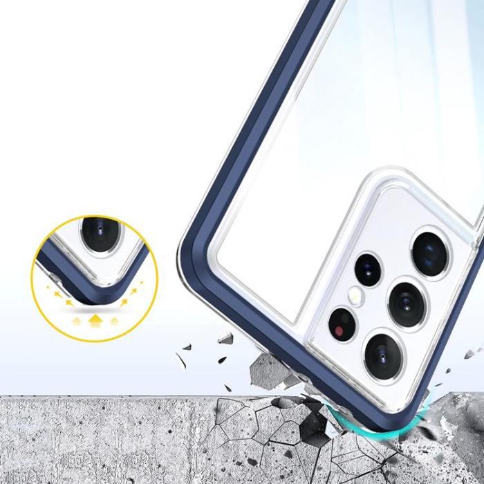OEM - Galaxy S23 Ultra Skal Clear 3in1 - Blå