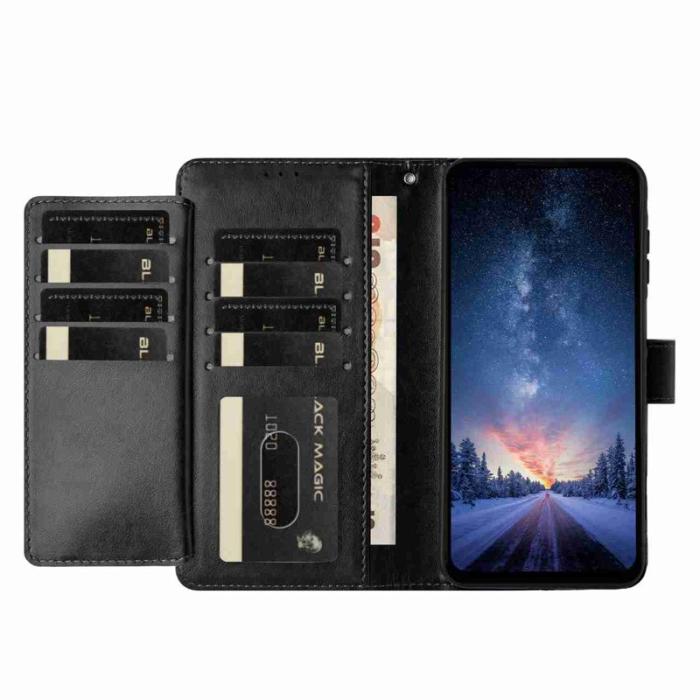 OEM - Samsung Galaxy A37 Plånboksfodral Konstläder Ställ - Svart