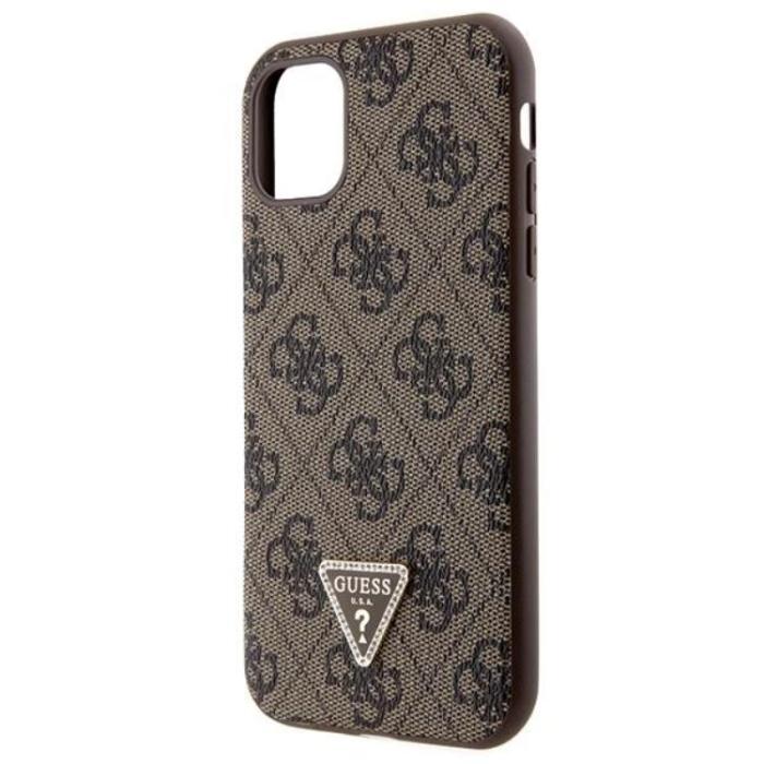 Guess - Guess iPhone 11/XR Mobilskal Crossbody Metall Logo - Brun