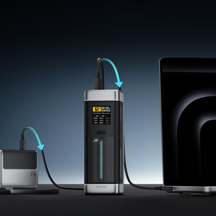 Cuktech - Cuktech Powerbank 25000 mAh 210W 2xUSB-C 1xUSB-A - Svart