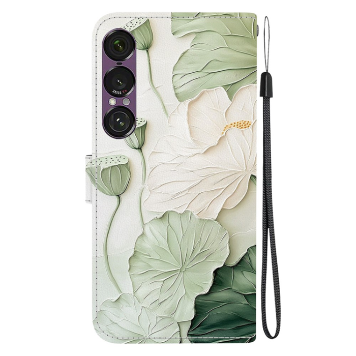 A-One Brand - Sony Xperia 1 VII Plånboksfodral Pattern Printing - Lotus