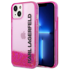 KARL LAGERFELD - Karl Lagerfeld iPhone 14 Plus Skal Liquid Glitter Logo - Rosa