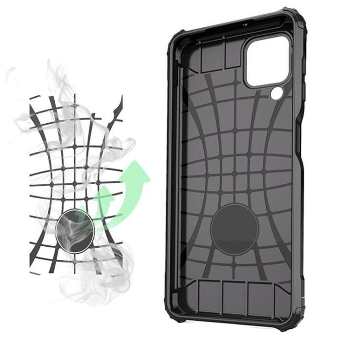 OEM - Galaxy A22 4G Skal Hybrid Armor Tough Rugged - Blå