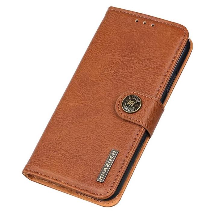 KHAZNEH - KHAZNEH iPhone 14 Pro Max Plånboksfodral Retro - Brun
