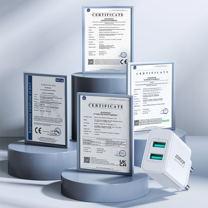 Joyroom - Joyroom Nätladdare 2xUSB-A 10.5W 2.1A - Vit