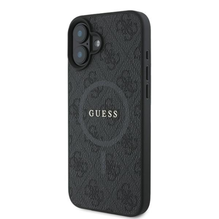 Guess - Guess iPhone 16 Mobilskal Magsafe 4G Ring Classic Logo - Svart