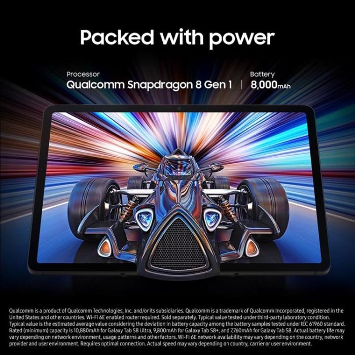 UTGATT - Samsung Galaxy Tab S8 Wi-Fi 256GB 8GB RAM - Grafit