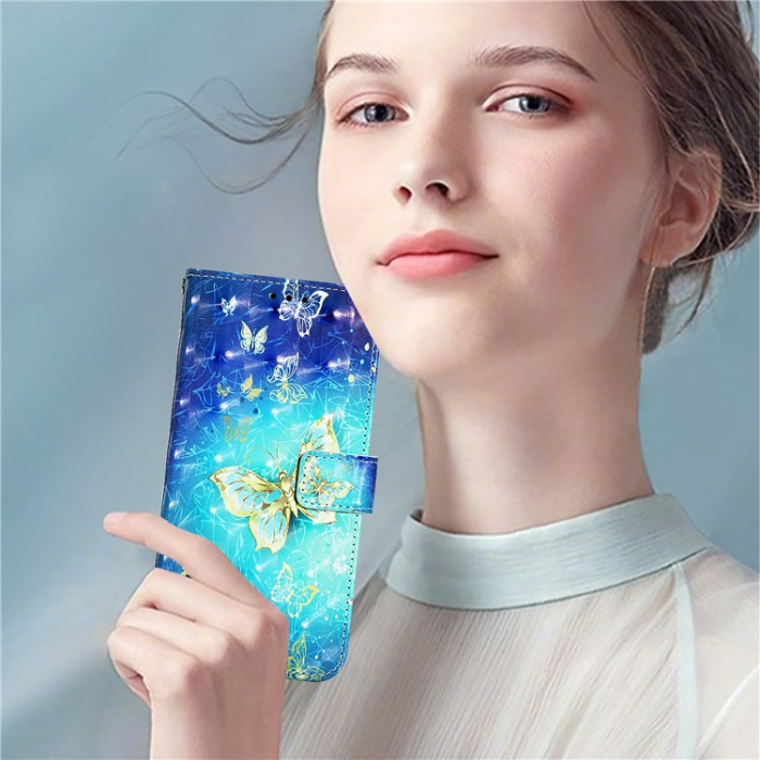 A-One Brand - iPhone 16 Pro Max Plånboksfodral Printing Pattern Med Rem