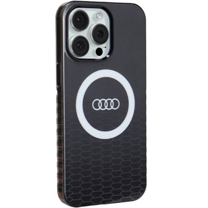 Audi - Audi iPhone 15 Pro Max Mobilskal Magsafe IML Big Logo - Svart