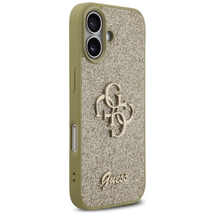 Guess - Guess iPhone 17 Mobilskal Fixed Glitter Big 4G - Guld