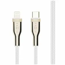 FIXED - FIXED METAL USB-C/Lightning MFI fl&auml;tad kabel 2m Vit