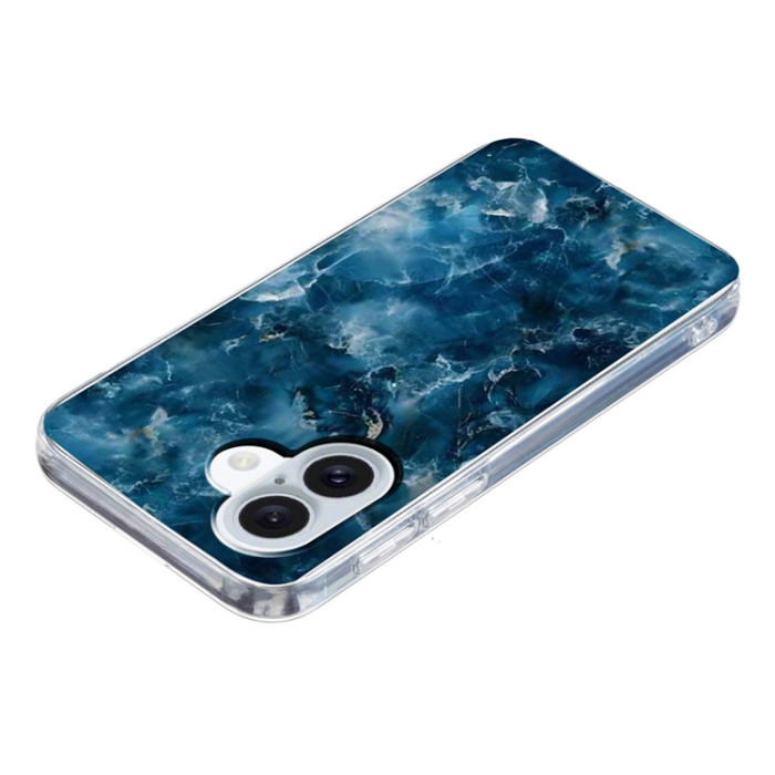 A-One Brand - iPhone 17 Mobilskal Marble Pattern Printing Soft - Grå