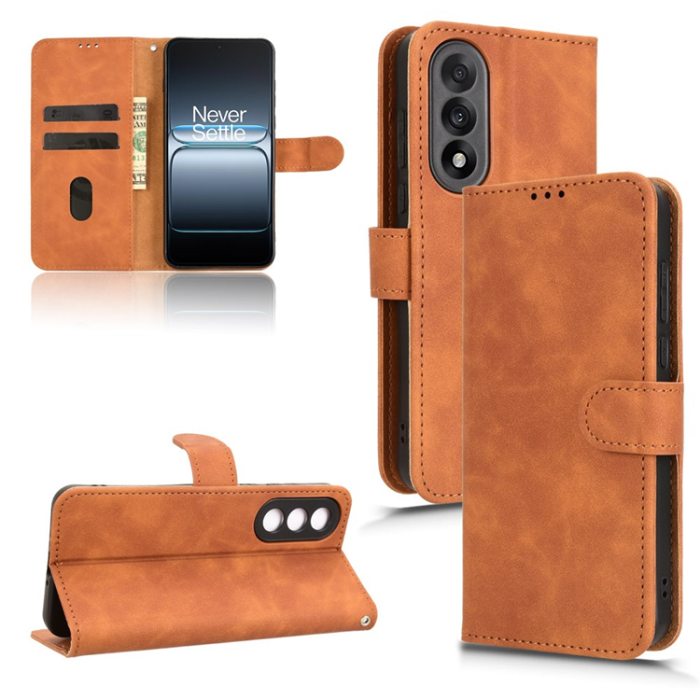 A-One Brand - OnePlus Nord 5 Plånboksfodral Skin Feel Läder - Brun
