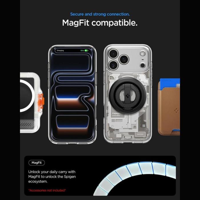 Spigen - Spigen Mobilskal För iPhone 18 Pro/17 Pro Magsafe Ultra Hybrid Zero One - Titan
