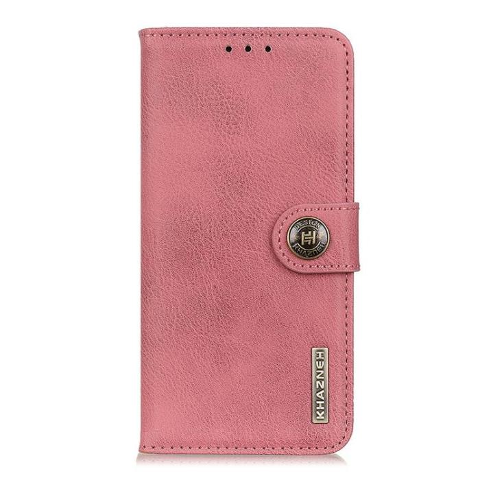 KHAZNEH - KHAZNEH Textured PU Läder Plånboksfodral Xiaomi 12/12X - Rosa