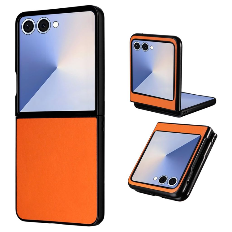 Galaxy Z Flip 7 Mobilskal Läder - Orange | 2353 | AlltMobil