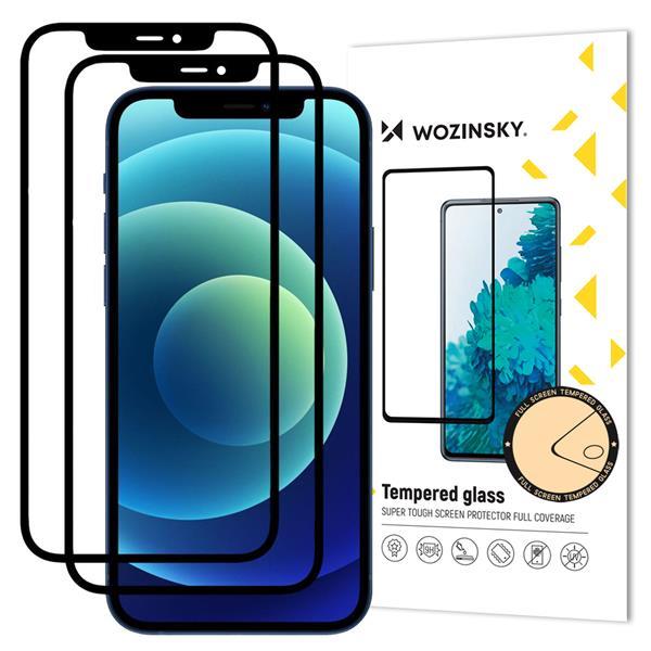 [2 PACK] Wozinsky Full Glue Härdat Glas Skärmskydd iPhone 12 Pro / 12 - Svart | 5468 | AlltMobil