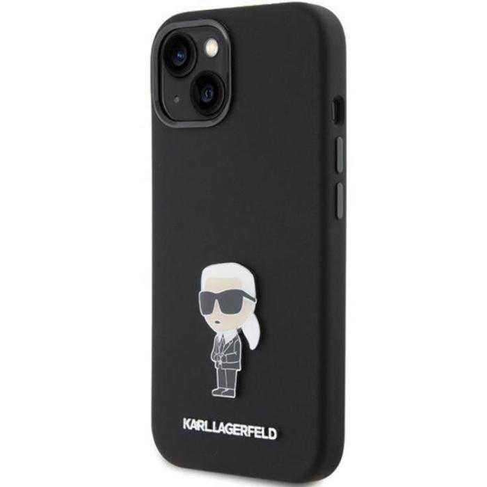 KARL LAGERFELD - KARL LAGERFELD iPhone 15/14 Plus Mobilskal Ikonik Metal Pin