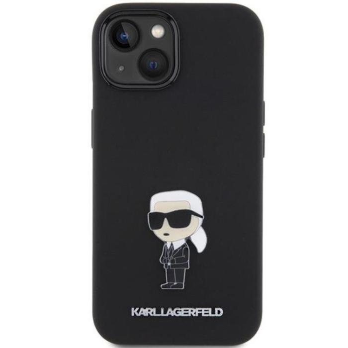KARL LAGERFELD - KARL LAGERFELD iPhone 15/14 Plus Mobilskal Ikonik Metal Pin