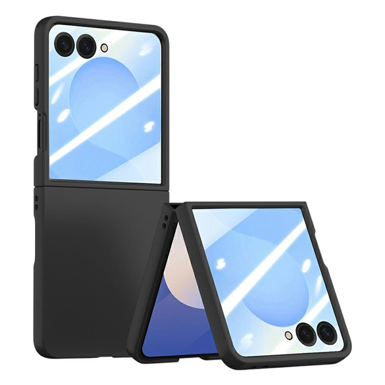 Galaxy Z Flip 7 Mobilskal Stort Fönster Hård PC - Svart | 2353 | AlltMobil