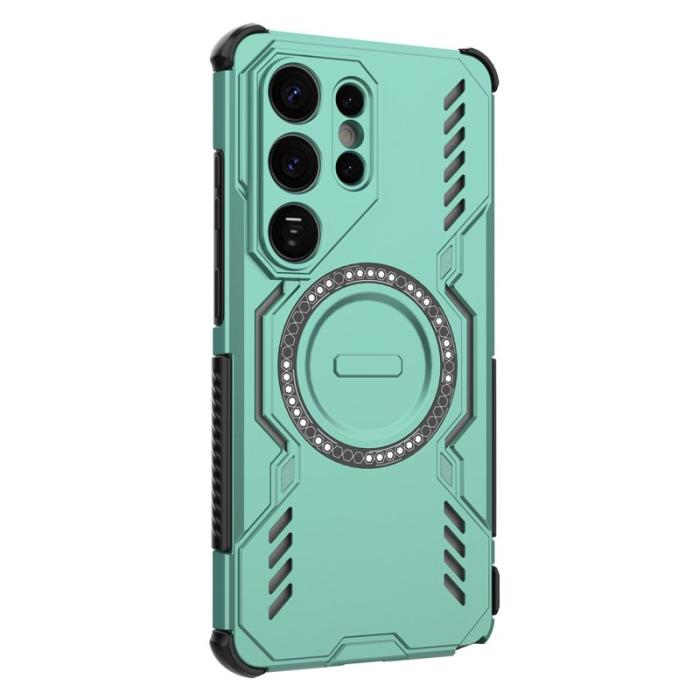 OEM - Mobilskal till Samsung Galaxy S26 Ultra Magnetiskt Butterfly Armor PC + TPU Grön