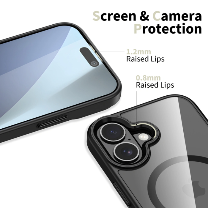 Tech-Protect - Tech-Protect iPhone 17 Mobilskal Magsafe Matte - Svart/Clear