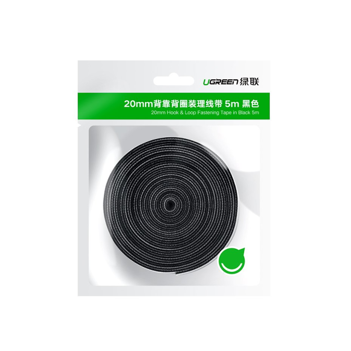 Ugreen - Ugreen Velcro Straps Organizing Kabels 2m - Svart