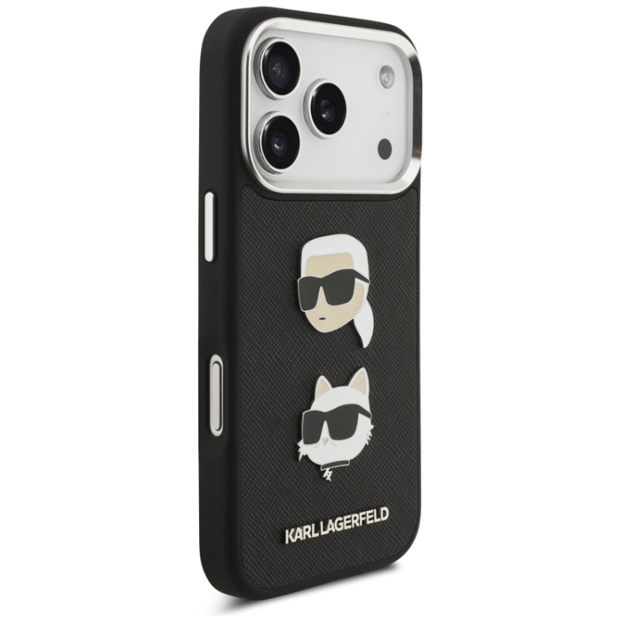 KARL LAGERFELD - Karl Lagerfeld iPhone 17 Pro Mobilskal Grained Karl & Choupette Heads