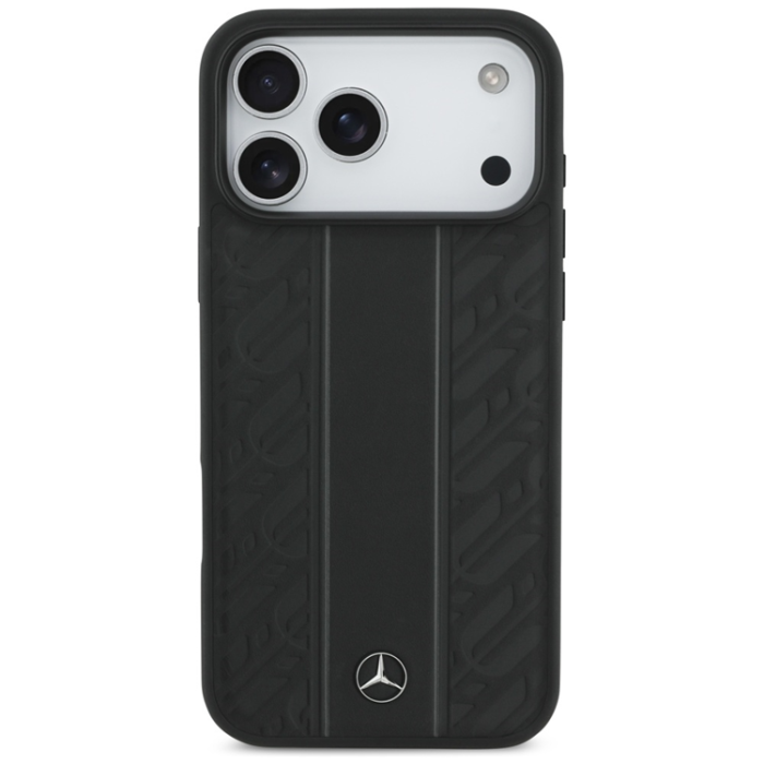 Mercedes - Mercedes iPhone 17 Pro Max Mobilskal Magsafe Laurel Leaves Stripes - Svart