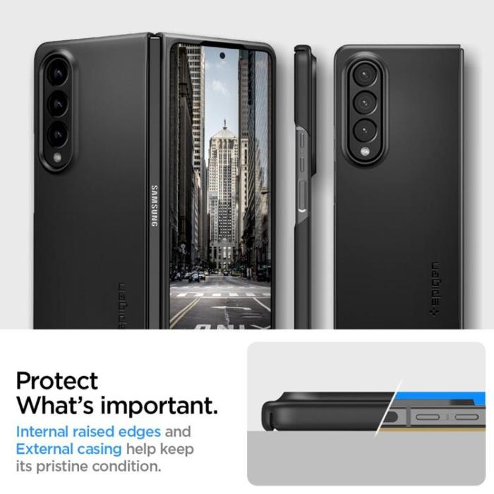 UTGATT - Spigen Galaxy Z Fold 4 Skal Air Skin - Svart