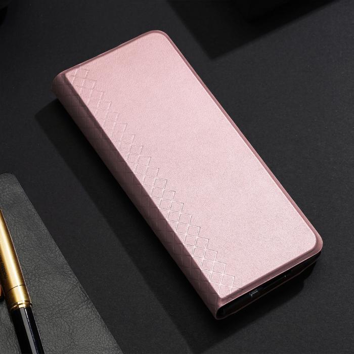 Dux Ducis - Dux Ducis Galaxy Z Fold 5 Plånboksfodral Bril Läder Flip - Rosa