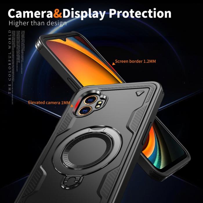 N/A - Mobilskal till Samsung Galaxy XCover7 Pro Plast Militärskydd - Svart