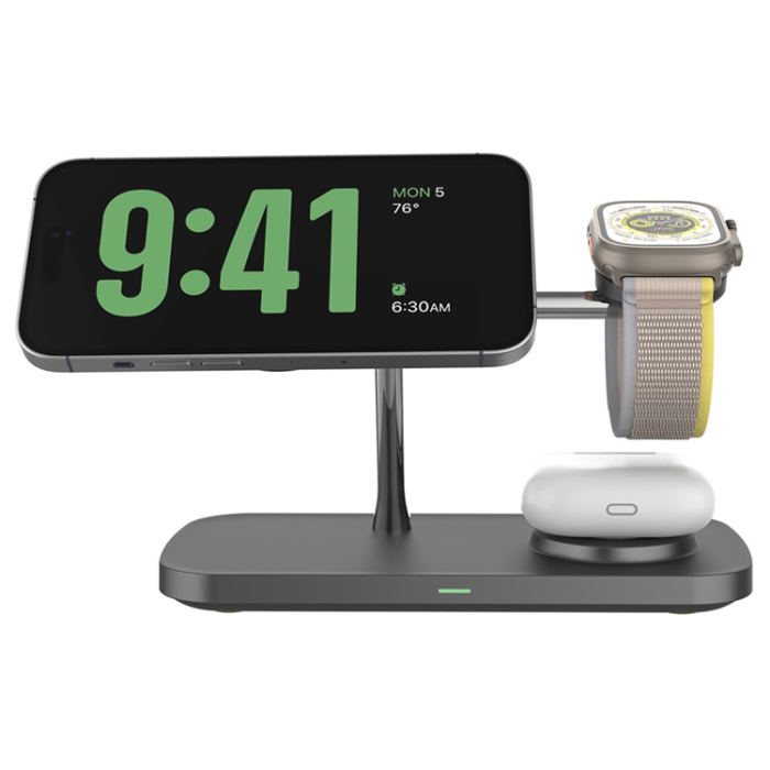 OEM - Qi2 MagSafe Trådlös Laddare iPhone, Apple Watch, Airpods T255 - Svart