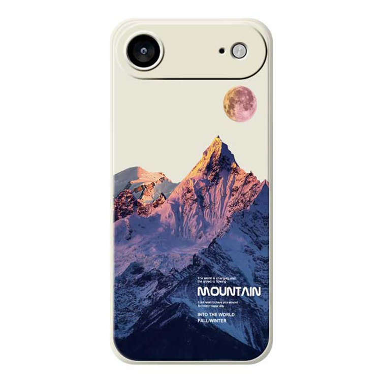 iPhone Air Mobilskal Blue Snow Mountain Pattern TPU - Beige | 2353 | AlltMobil