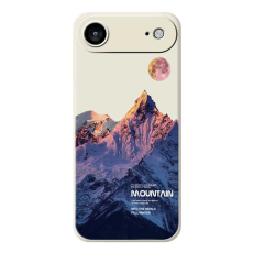 A-One Brand - iPhone Air Mobilskal Blue Snow Mountain Pattern TPU - Beige