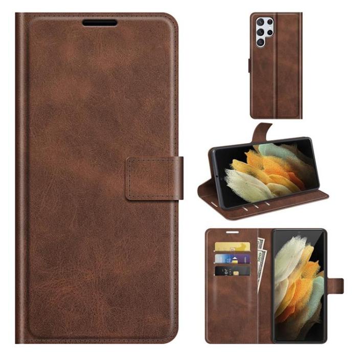 A-One Brand - Flip Folio Fodral Galaxy S22 - Coffee