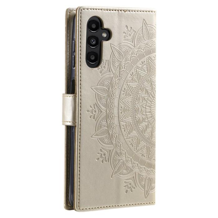 OEM - Samsung Galaxy A57 Plånboksfodral Konstläder - Guld
