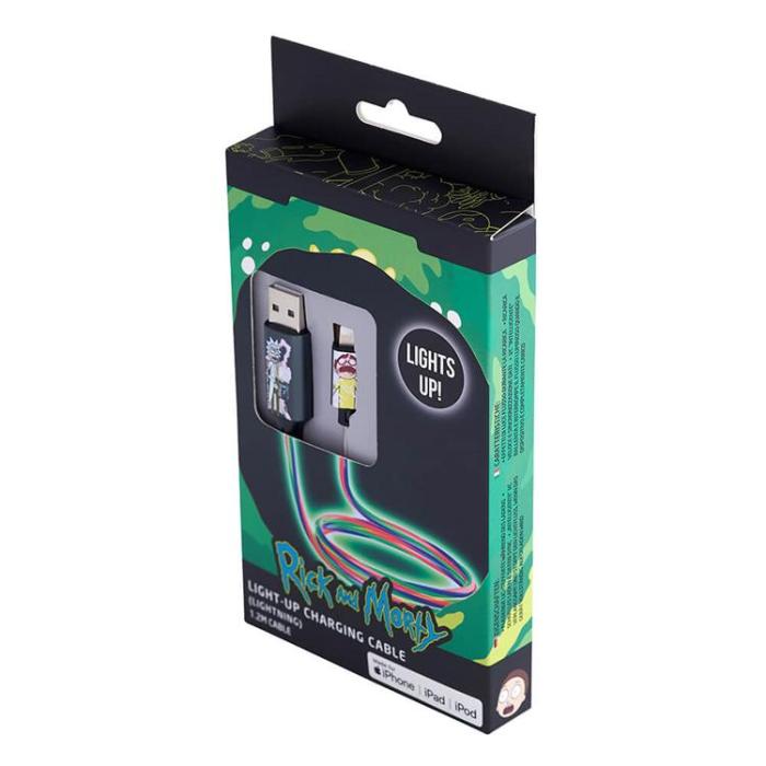 RICK&MORTY - Rick&Morty USB A Till Lightning Kabel (1.2m) Shock