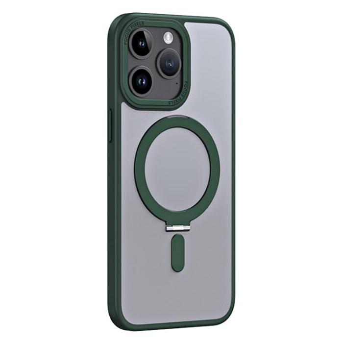 OEM - iPhone 15 Pro Max Mobilskal Magsafe Kickstand - Grön