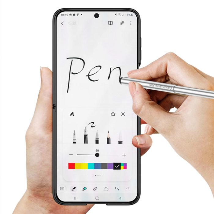 GKK - GKK Galaxy Z Flip 7 Mobilskal med Penna och Skärmskydd - Lila