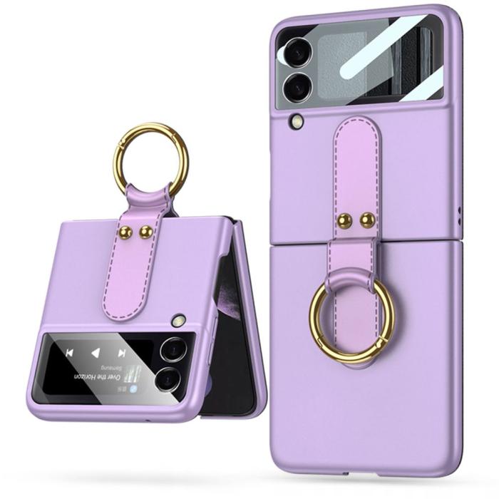 UTGATT1 - Galaxy Z Flip 4 Skal Icon Ring - Violett