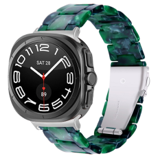 A-One Brand - Galaxy Watch 8/8 Classic (40/44/46mm) Armband Acrylic Resin - Midnight Grön
