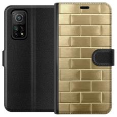 iSecrets - Pl&aring;nboksfodral till Xiaomi Mi 10T Pro 5G med Gyllene Murstenar