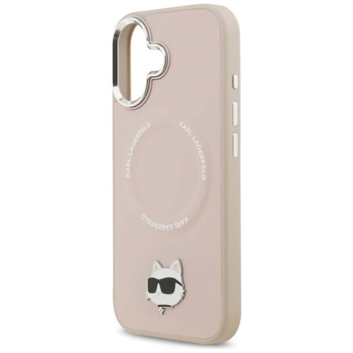 KARL LAGERFELD - Karl Lagerfeld iPhone 17 Mobilskal MagSafe Choupette Pin - Rosa
