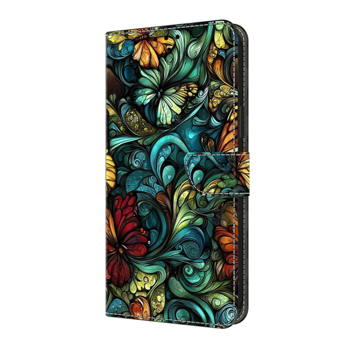 A-One Brand - Galaxy A17/A26 Plånboksfodral PU-läder Pattern Printing - Grön