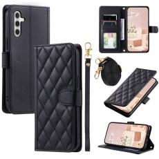 OEM - Pl&aring;nboksfodral f&ouml;r Samsung Galaxy S26 Plus Konstl&auml;der med axelrem - Svart