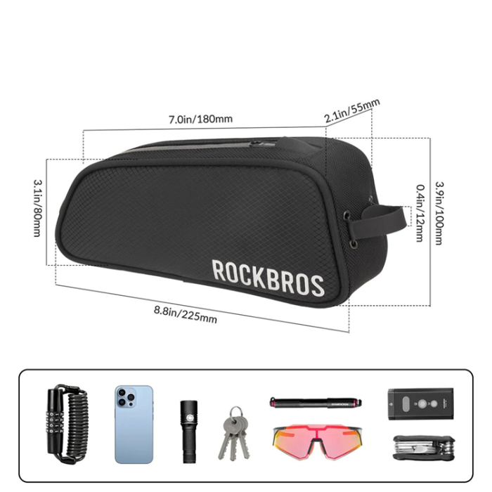 Rockbros - Rockbros Vattentät Cykelramväska 0.7L - Svart