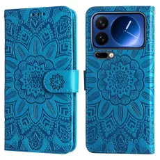 A-One Brand - Xiaomi 17 Pro Konstl&auml;der Pl&aring;nboksfodral Sunflower Imprint - Bl&aring;